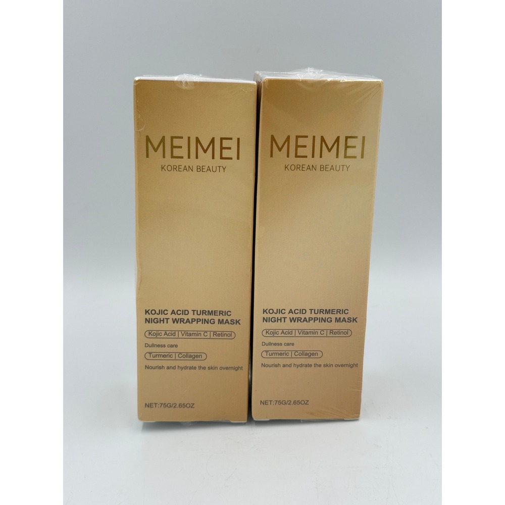 Meimei Kojic Acid Turmeric Night Wrapping Mask 2 Pack 75g Retinol Vitamin C